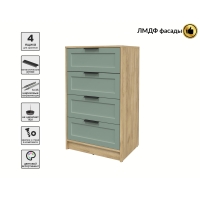 Kомод Тренд КТ-К60 (Дуб золотой ЛДСП/ Мята ЛМДФ) Ш600 В1020 Г451